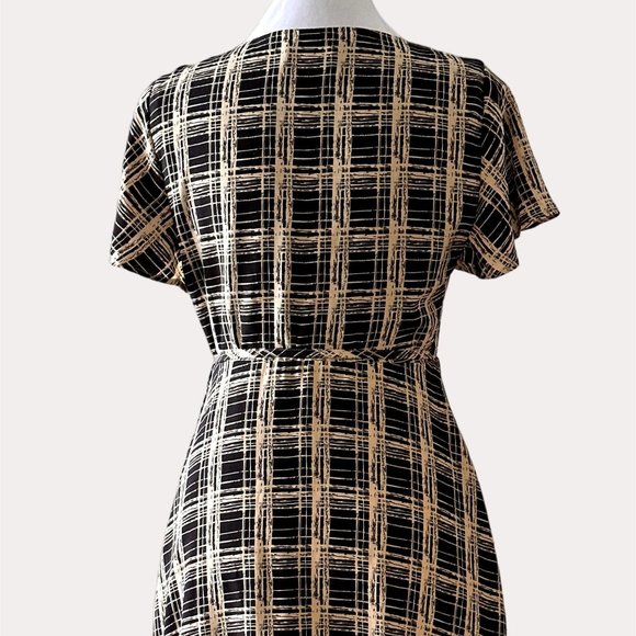 Urban Outfitters Black and White Plaid Midi Dress - Picture 9 of 13